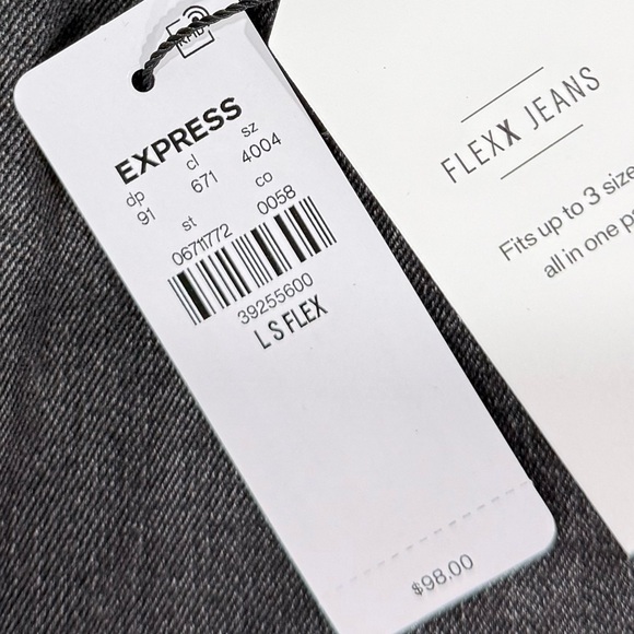 EXPRESS / Black Straight Leg Women's Jeans / Ankle High Rise / Size L 12/14/16 - Picture 12 of 12